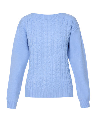 Πλεκτή μπλούζα με σχέδιο πλεξούδες