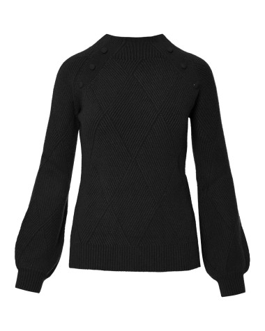 Πλεκτή μπλούζα με χαμηλό ζιβάγκο