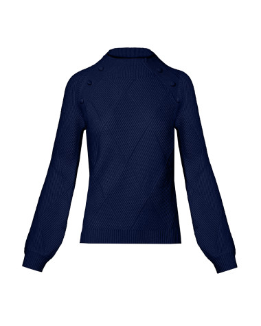 Πλεκτή μπλούζα με χαμηλό ζιβάγκο