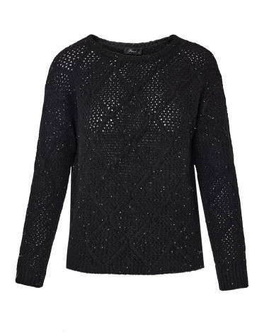 Πλεκτή μπλούζα με λάμψη