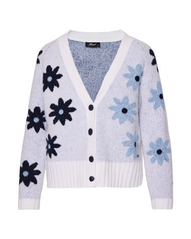 Πλεκτή ζακέτα με μοτίβο λουλουδιού