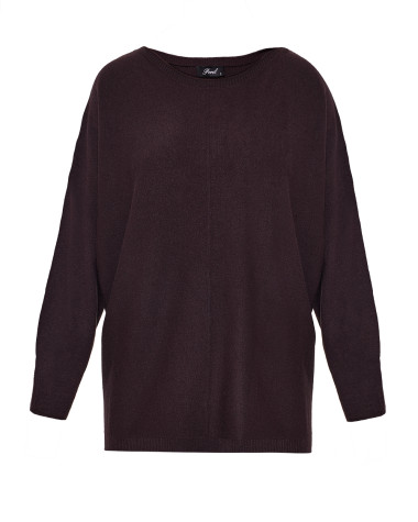 Πλεκτή μπλούζα σε άνετη γραμμή