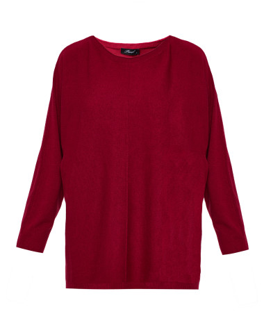 Πλεκτή μπλούζα σε άνετη γραμμή