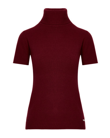 Πλεκτή μπλούζα κοντομάνικη ζιβάγκο