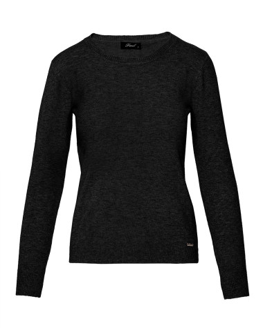 Πλεκτή μπλούζα με στρογγυλή λαιμόκοψη