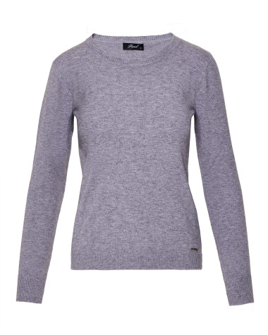 Πλεκτή μπλούζα με στρογγυλή λαιμόκοψη