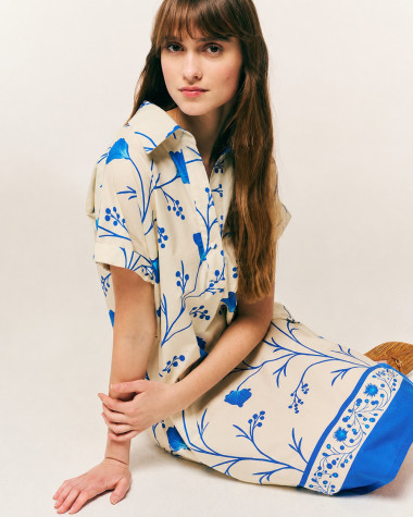 Φόρεμα floral με γιακά