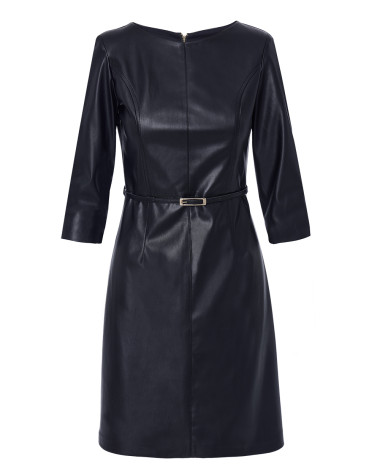 Φόρεμα δερματίνη σε γραμμή Α