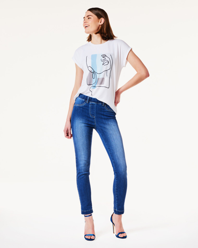 Παντελόνι denim με λάστιχο