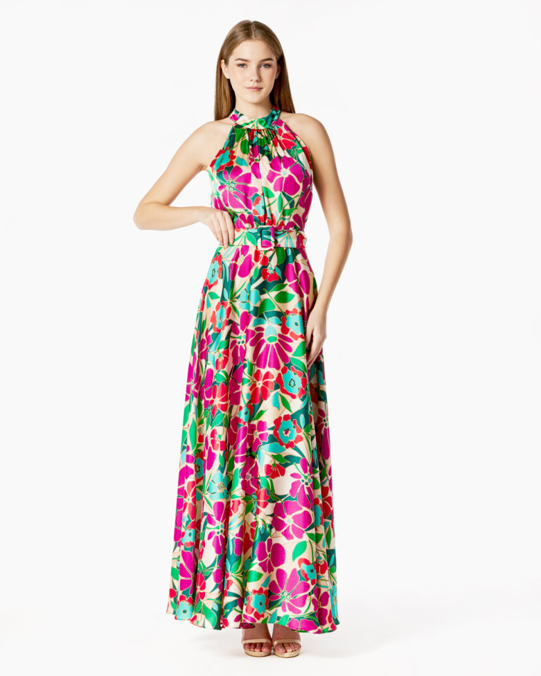 Φόρεμα floral satin
