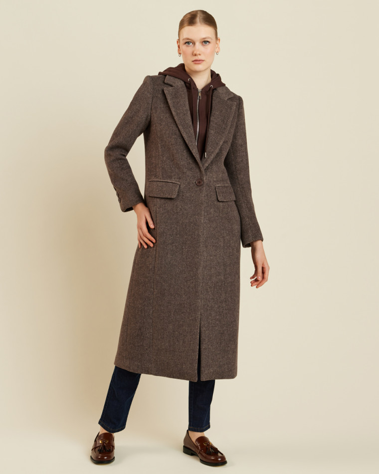 Παλτό μακρύ wool blend