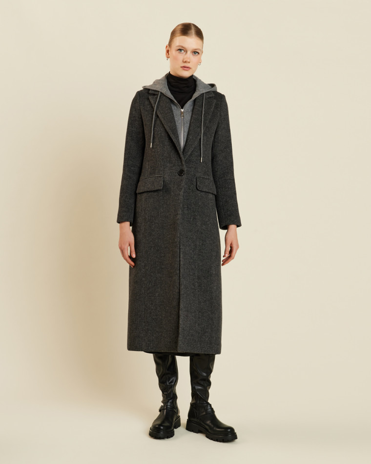 Παλτό μακρύ wool blend