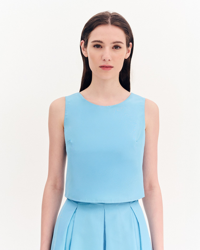 Μπλούζα crop satin
