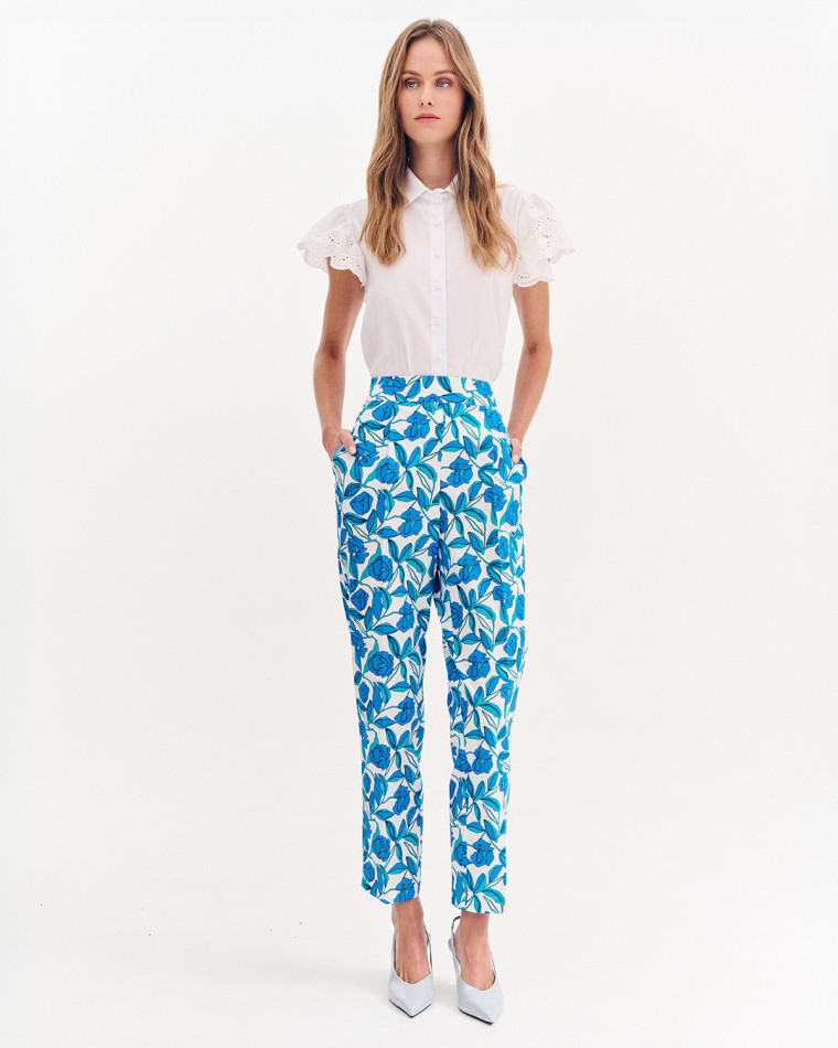 Παντελόνι floral με λάστιχο