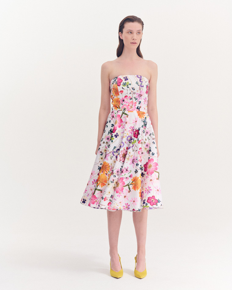 Φορεμα στράπλες floral