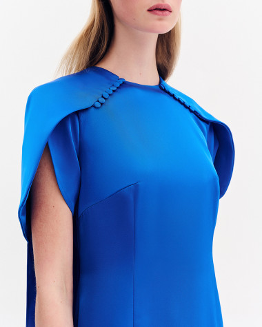Φόρεμα maxi satin αμπιγιέ